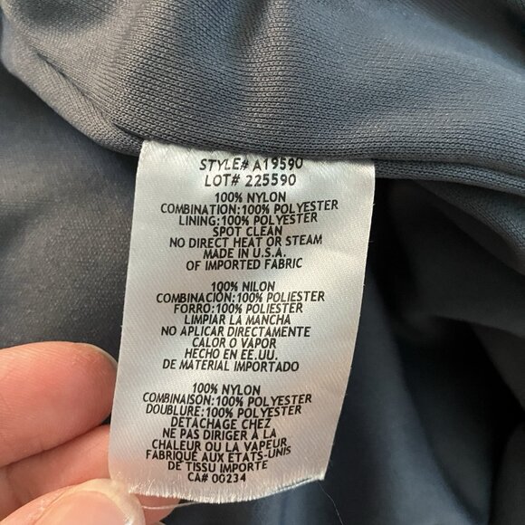 Betsy & Adam Sequin Bodycon Cocktail Dress Womens 6 Blue Gunmetal Silver Holiday - Picture 8 of 13